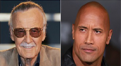 Stan Lee and Dwayne Johnson