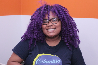 Free Spirit Media intern Kenyetta Johnson at Stage 18