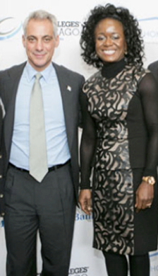 Mayor Rahm Emanuel and former City Colleges Chancellor Cheryl Hyman (substancenews.net)