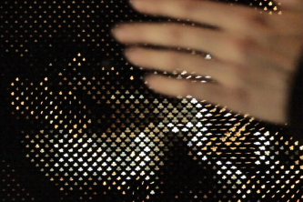 Golden particles follow guest movements